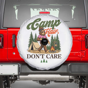 Vintage Funny Girly Bigfoot Camper Spare Tire Cover Camp Hair Don't Care Sasquatch Camping Outdoor Adventure