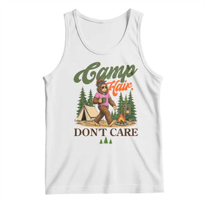 Vintage Funny Girly Bigfoot Camper Tank Top Camp Hair Don't Care Sasquatch Camping Outdoor Adventure