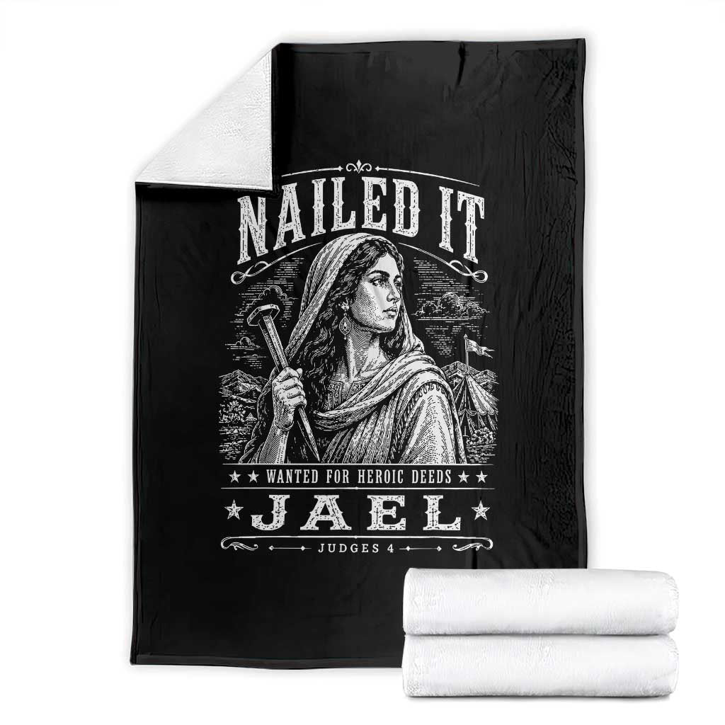 Nailed It Jael Judges 4 Old Testament Throw Blanket Funny Biblical Woodcut Christian Faith
