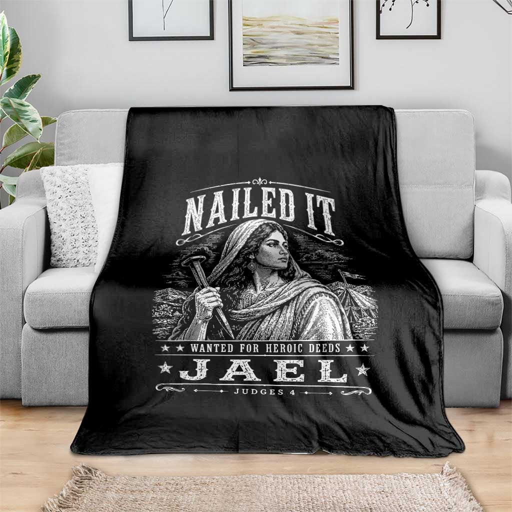 Nailed It Jael Judges 4 Old Testament Throw Blanket Funny Biblical Woodcut Christian Faith