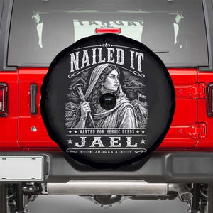 Nailed It Jael Judges 4 Old Testament Spare Tire Cover Funny Biblical Woodcut Christian Faith