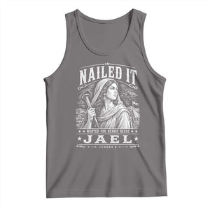Nailed It Jael Judges 4 Old Testament Tank Top Funny Biblical Woodcut Christian Faith