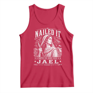 Nailed It Jael Judges 4 Old Testament Tank Top Funny Biblical Woodcut Christian Faith