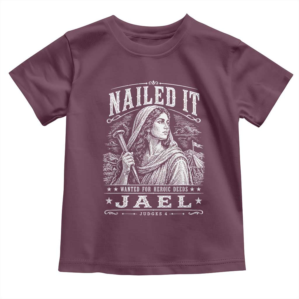 Nailed It Jael Judges 4 Old Testament Toddler T Shirt Funny Biblical Woodcut Christian Faith