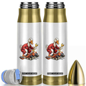 Funny Duck Mechanic Race Car Pit Crew Bullet Tumbler Motorsports Enthusiast Auto Repair