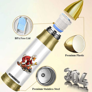 Funny Duck Mechanic Race Car Pit Crew Bullet Tumbler Motorsports Enthusiast Auto Repair