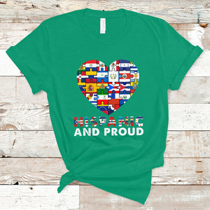 Hispanic And Proud Heart Pride Hispanic Heritage Month T Shirt TS02 Irish Green Printyourwear