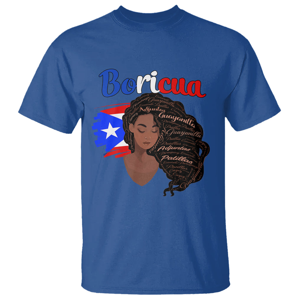 Puerto Rico T Shirt Hispanic Heirtage Month Latina Boricua Puerto Rican Flag TS02 Royal Blue Printyourwear