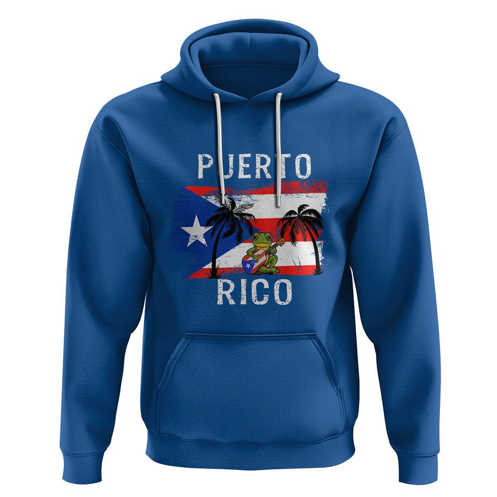 Puerto Rico Flag Spirit Animal Coqui Frog Puerto Rican Boricua Hoodie TS02 Royal Blue Printyourwear