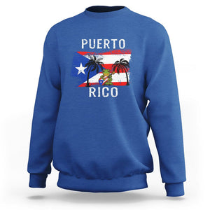 Puerto Rico Flag Spirit Animal Coqui Frog Puerto Rican Boricua Sweatshirt TS02 Royal Blue Printyourwear