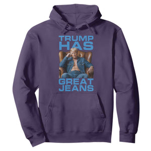 Funny Trump Has Great Jeans Hoodie Parody Denim Outfit Graphic TS02 Purple Print Your Wear