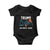 Funny Trump Has Great Jeans Baby Onesie Model Posing Parody Denim TS02 Black Print Your Wear