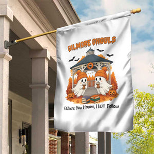 Cute Gilmore Ghouls Halloween Ghost Garden Flag Cozy Fall Aesthetic with Pumpkin Spice and Books TS02 Print Your Wear