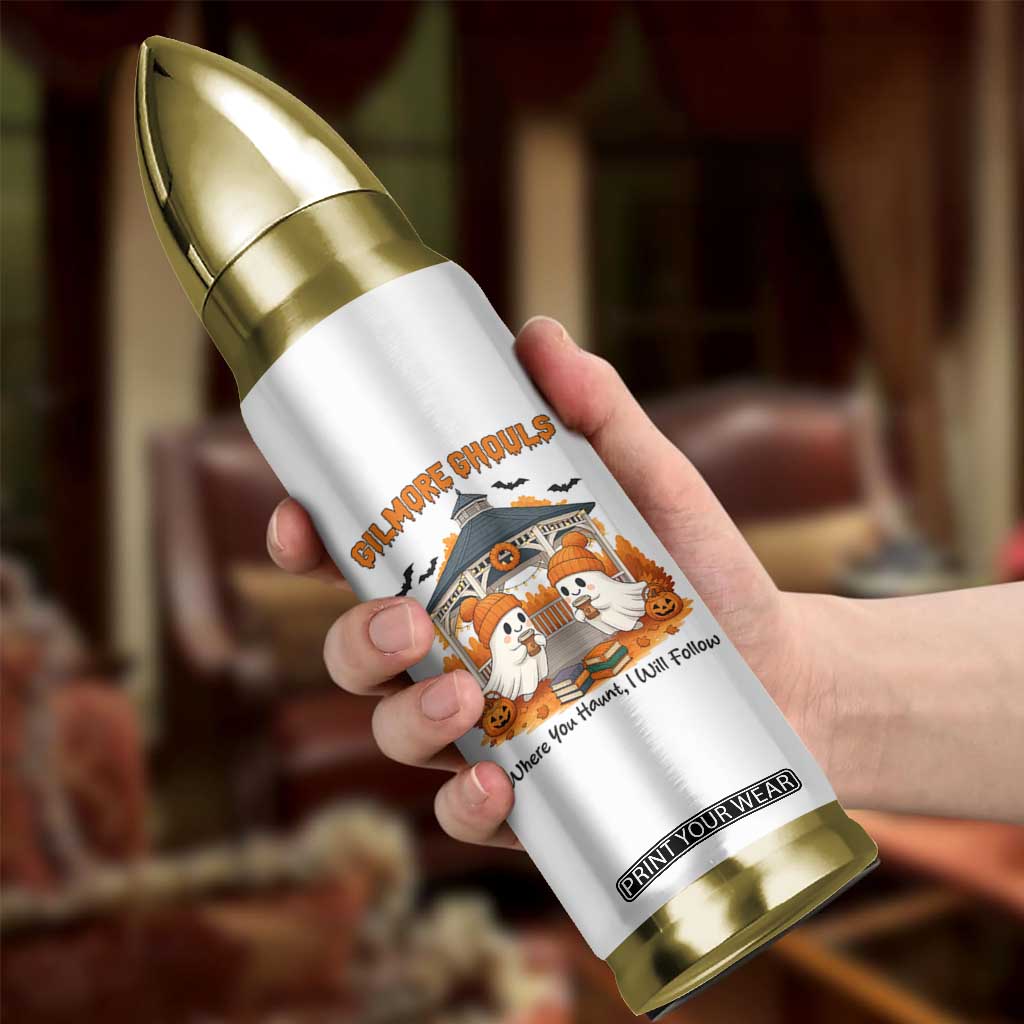Cute Gilmore Ghouls Halloween Ghost Bullet Tumbler Cozy Fall Aesthetic with Pumpkin Spice and Books TS02 Print Your Wear