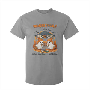 Cute Gilmore Ghouls Halloween Ghost T Shirt For Kid Cozy Fall Aesthetic with Pumpkin Spice and Books TS02 Sport Gray Print Your Wear