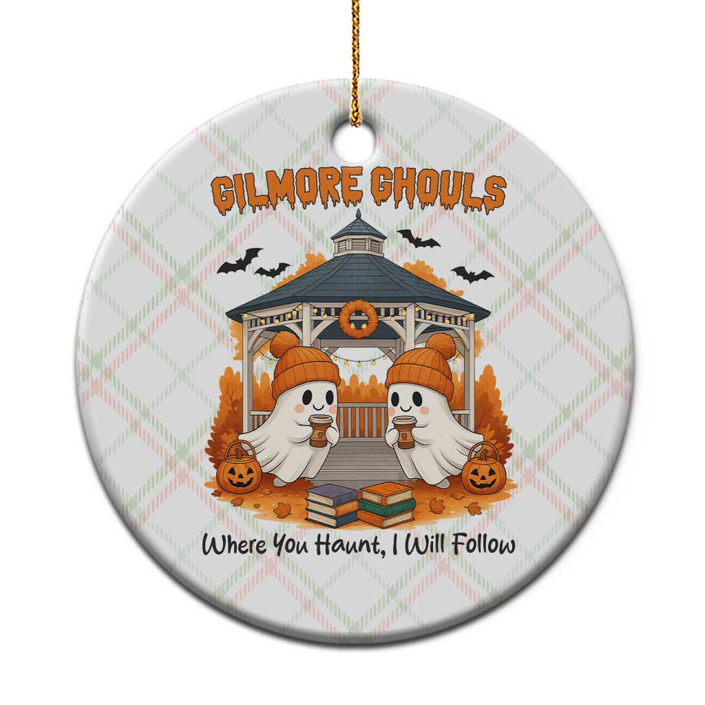 Cute Gilmore Ghouls Halloween Ghost Ceramic Ornament Cozy Fall Aesthetic with Pumpkin Spice and Books TS02 1pc Christmas Plaid Print Your Wear