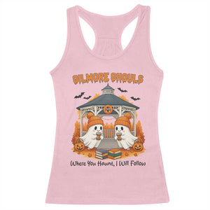 Cute Gilmore Ghouls Halloween Ghost Racerback Tank Top Cozy Fall Aesthetic with Pumpkin Spice and Books TS02 Light Pink Print Your Wear