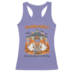 Cute Gilmore Ghouls Halloween Ghost Racerback Tank Top Cozy Fall Aesthetic with Pumpkin Spice and Books TS02 Violet Print Your Wear