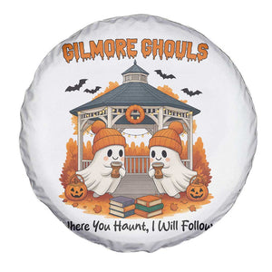 Cute Gilmore Ghouls Halloween Ghost Spare Tire Cover Cozy Fall Aesthetic with Pumpkin Spice and Books TS02 Print Your Wear