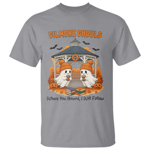 Cute Gilmore Ghouls Halloween Ghost T Shirt Cozy Fall Aesthetic with Pumpkin Spice and Books TS02 Sport Gray Print Your Wear