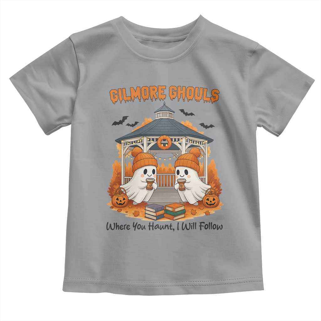 Cute Gilmore Ghouls Halloween Ghost Toddler T Shirt Cozy Fall Aesthetic with Pumpkin Spice and Books TS02 Sport Gray Print Your Wear