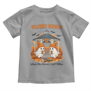 Cute Gilmore Ghouls Halloween Ghost Toddler T Shirt Cozy Fall Aesthetic with Pumpkin Spice and Books TS02 Sport Gray Print Your Wear