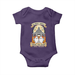 Gilmore Ghouls Halloween Ghost Baby Onesie Cute Couple Spooky Boo with Fall Gazebo TS02 Purple Print Your Wear