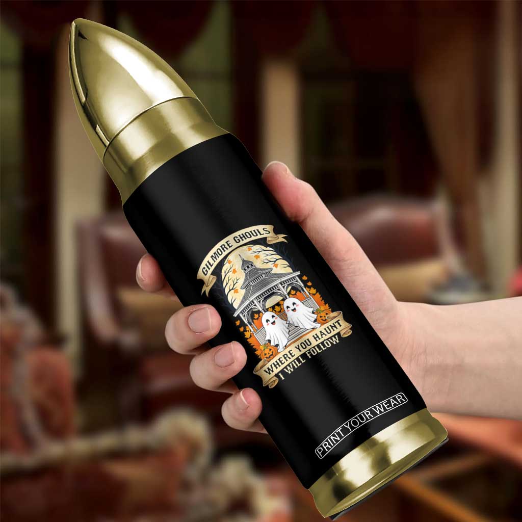 Gilmore Ghouls Halloween Ghost Bullet Tumbler Cute Couple Spooky Boo with Fall Gazebo TS02 Print Your Wear