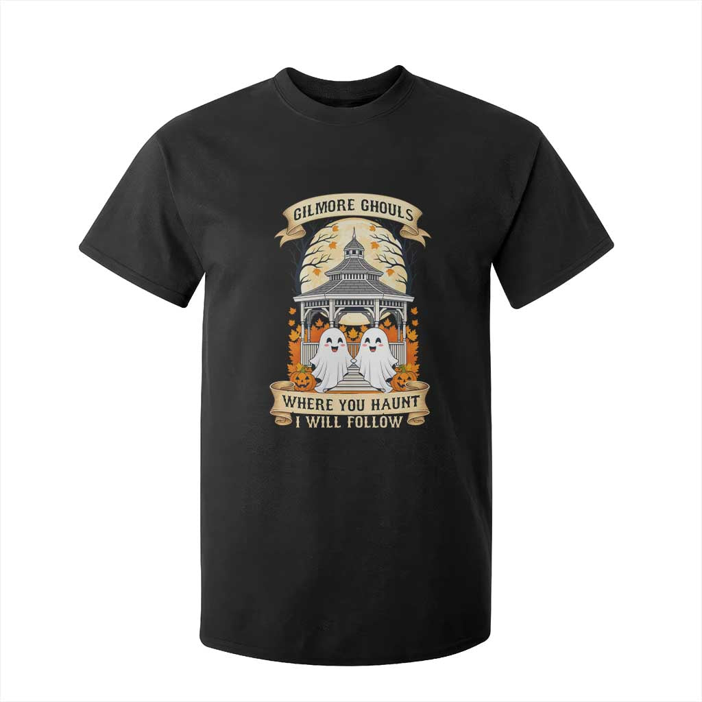 Gilmore Ghouls Halloween Ghost T Shirt For Kid Cute Couple Spooky Boo with Fall Gazebo TS02 Black Print Your Wear