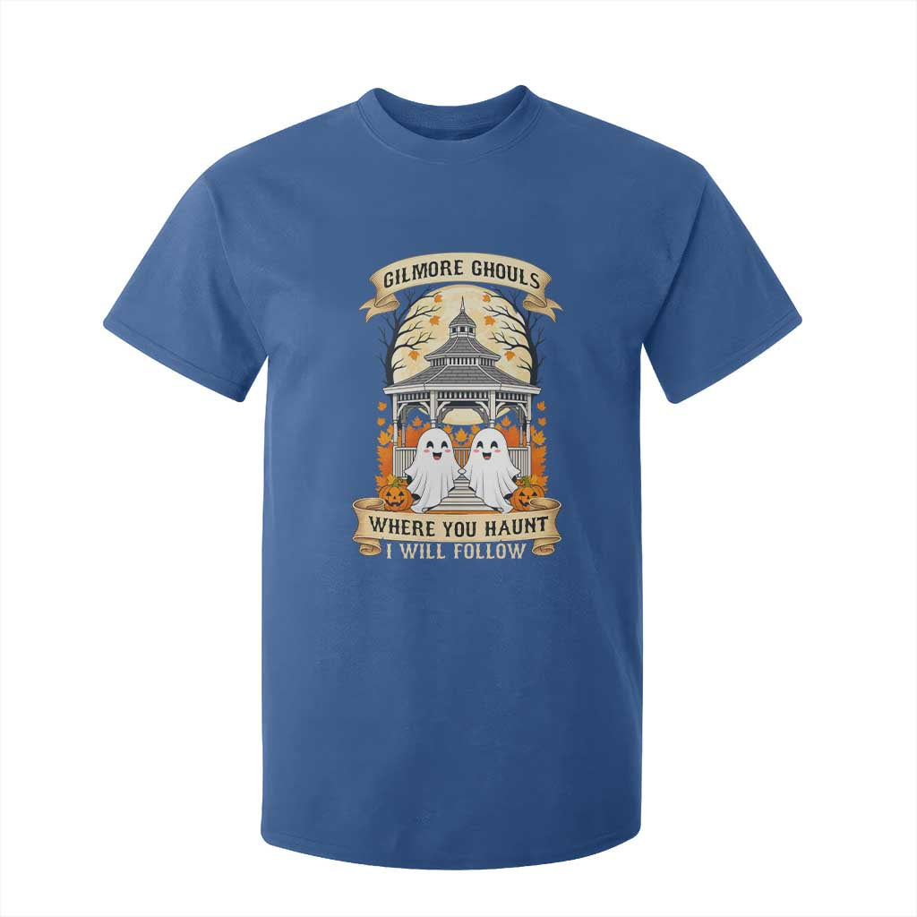 Gilmore Ghouls Halloween Ghost T Shirt For Kid Cute Couple Spooky Boo with Fall Gazebo TS02 Royal Blue Print Your Wear
