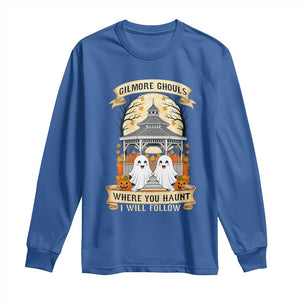 Gilmore Ghouls Halloween Ghost Long Sleeve Shirt Cute Couple Spooky Boo with Fall Gazebo TS02 Royal Blue Print Your Wear