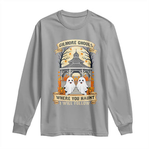 Gilmore Ghouls Halloween Ghost Long Sleeve Shirt Cute Couple Spooky Boo with Fall Gazebo TS02 Sport Gray Print Your Wear