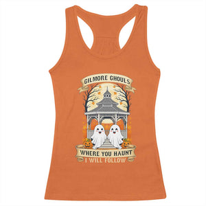 Gilmore Ghouls Halloween Ghost Racerback Tank Top Cute Couple Spooky Boo with Fall Gazebo TS02 Orange Print Your Wear