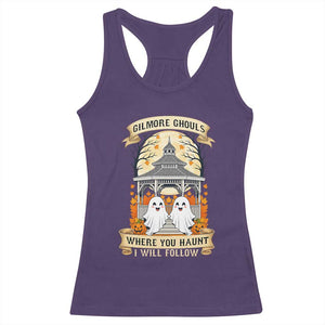Gilmore Ghouls Halloween Ghost Racerback Tank Top Cute Couple Spooky Boo with Fall Gazebo TS02 Purple Print Your Wear