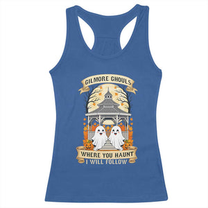 Gilmore Ghouls Halloween Ghost Racerback Tank Top Cute Couple Spooky Boo with Fall Gazebo TS02 Royal Blue Print Your Wear