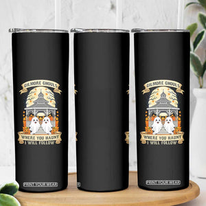 Gilmore Ghouls Halloween Ghost Skinny Tumbler Cute Couple Spooky Boo with Fall Gazebo TS02 Print Your Wear