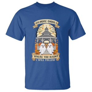Gilmore Ghouls Halloween Ghost T Shirt Cute Couple Spooky Boo with Fall Gazebo TS02 Royal Blue Print Your Wear