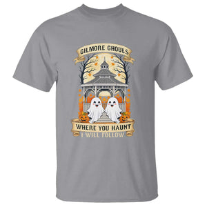 Gilmore Ghouls Halloween Ghost T Shirt Cute Couple Spooky Boo with Fall Gazebo TS02 Sport Gray Print Your Wear