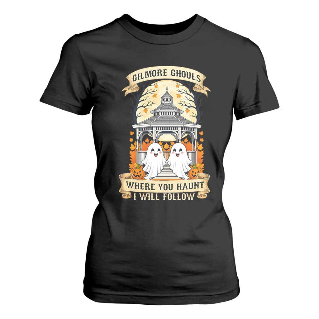 Gilmore Ghouls Halloween Ghost T Shirt For Women Cute Couple Spooky Boo with Fall Gazebo TS02 Black Print Your Wear