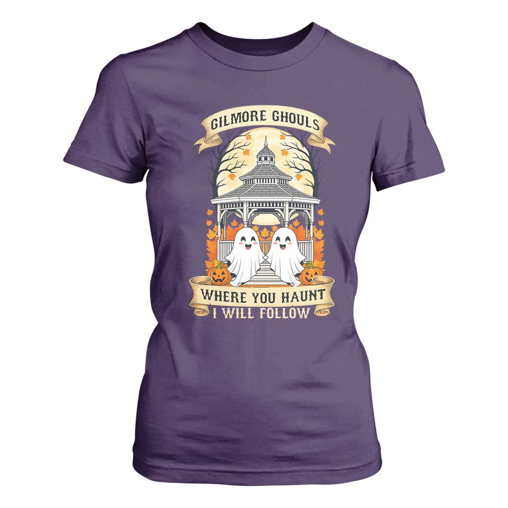 Gilmore Ghouls Halloween Ghost T Shirt For Women Cute Couple Spooky Boo with Fall Gazebo TS02 Purple Print Your Wear