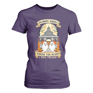 Gilmore Ghouls Halloween Ghost T Shirt For Women Cute Couple Spooky Boo with Fall Gazebo TS02 Purple Print Your Wear
