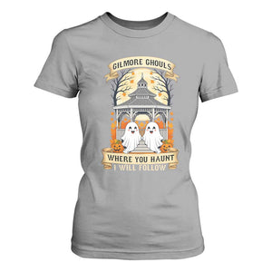 Gilmore Ghouls Halloween Ghost T Shirt For Women Cute Couple Spooky Boo with Fall Gazebo TS02 Sport Gray Print Your Wear