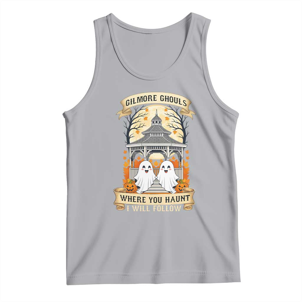 Gilmore Ghouls Halloween Ghost Tank Top Cute Couple Spooky Boo with Fall Gazebo TS02 Athletic Heather Print Your Wear