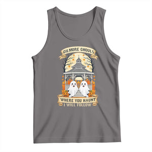 Gilmore Ghouls Halloween Ghost Tank Top Cute Couple Spooky Boo with Fall Gazebo TS02 Deep Heather Print Your Wear
