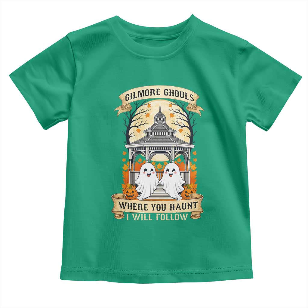 Gilmore Ghouls Halloween Ghost Toddler T Shirt Cute Couple Spooky Boo with Fall Gazebo TS02 Irish Green Print Your Wear