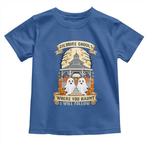 Gilmore Ghouls Halloween Ghost Toddler T Shirt Cute Couple Spooky Boo with Fall Gazebo TS02 Royal Blue Print Your Wear