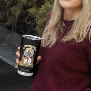 Gilmore Ghouls Halloween Ghost Tumbler Cup Cute Couple Spooky Boo with Fall Gazebo TS02 Print Your Wear