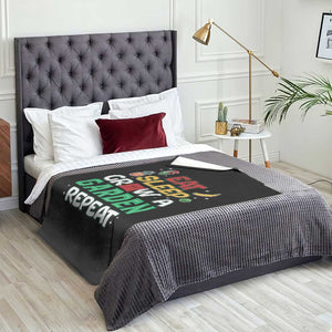 Eat Sleep Grow a Garden Repeat Throw Blanket Funny Gamer-Inspired Gardening Gift for Plant Lovers TS02 Print Your Wear