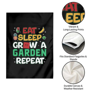 Eat Sleep Grow a Garden Repeat Garden Flag Funny Gamer-Inspired Gardening Gift for Plant Lovers TS02 Print Your Wear