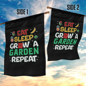 Eat Sleep Grow a Garden Repeat Garden Flag Funny Gamer-Inspired Gardening Gift for Plant Lovers TS02 Print Your Wear